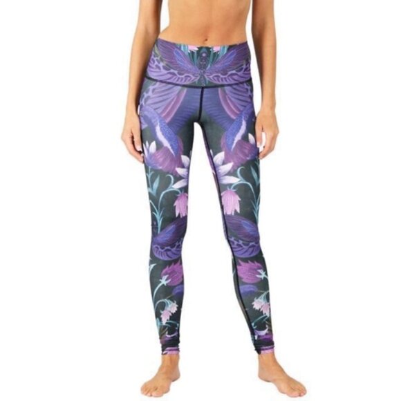 yoga democracy Pants - Yoga Democracy Full Length Dragonfly Orchid legging